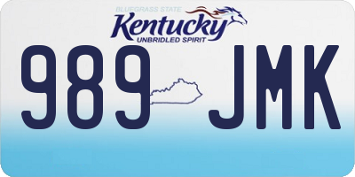 KY license plate 989JMK