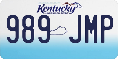 KY license plate 989JMP