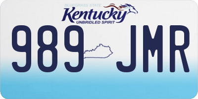 KY license plate 989JMR