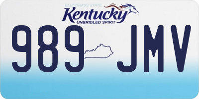 KY license plate 989JMV
