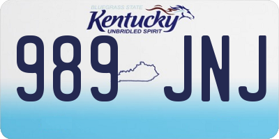 KY license plate 989JNJ