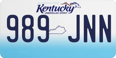 KY license plate 989JNN