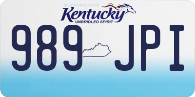 KY license plate 989JPI