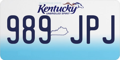 KY license plate 989JPJ