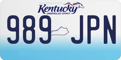 KY license plate 989JPN
