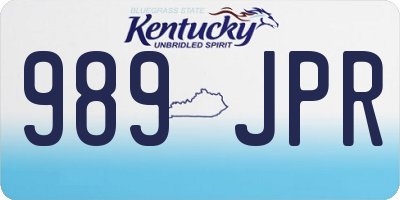 KY license plate 989JPR