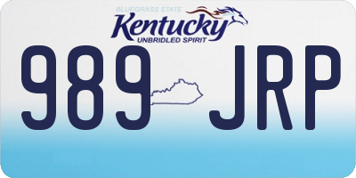 KY license plate 989JRP