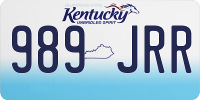 KY license plate 989JRR