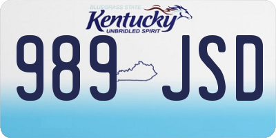KY license plate 989JSD