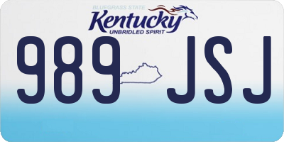 KY license plate 989JSJ