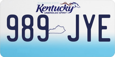 KY license plate 989JYE