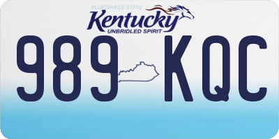 KY license plate 989KQC