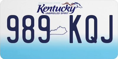 KY license plate 989KQJ