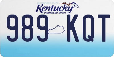 KY license plate 989KQT