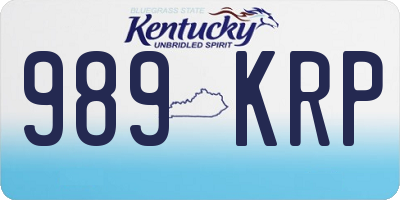 KY license plate 989KRP