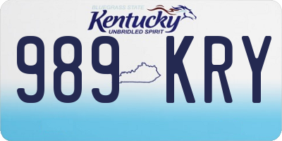 KY license plate 989KRY
