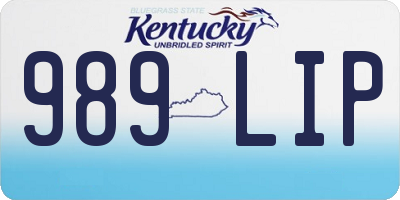 KY license plate 989LIP