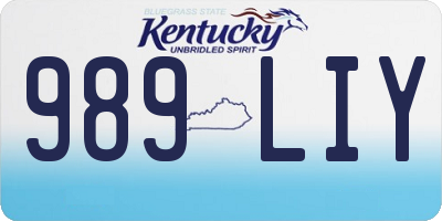 KY license plate 989LIY