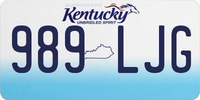 KY license plate 989LJG