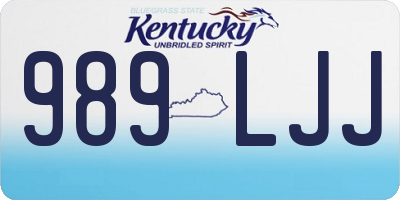 KY license plate 989LJJ