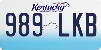 KY license plate 989LKB