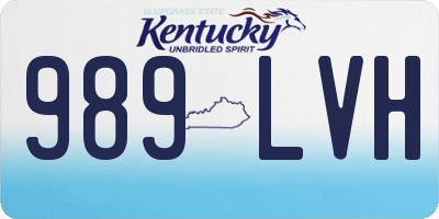 KY license plate 989LVH