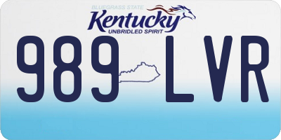 KY license plate 989LVR