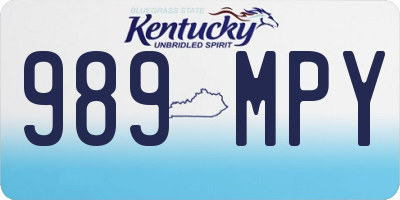 KY license plate 989MPY