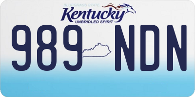 KY license plate 989NDN