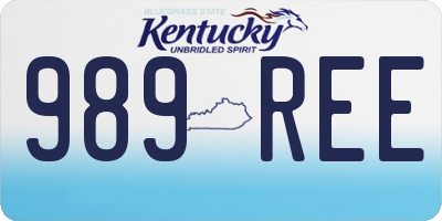 KY license plate 989REE