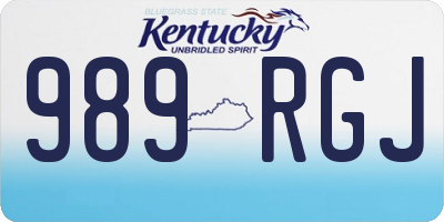 KY license plate 989RGJ