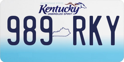 KY license plate 989RKY