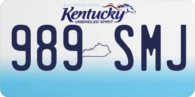 KY license plate 989SMJ