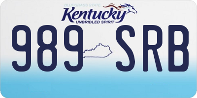 KY license plate 989SRB