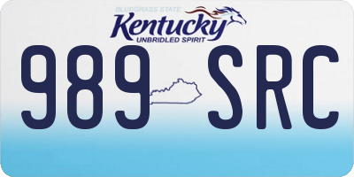 KY license plate 989SRC