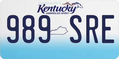 KY license plate 989SRE