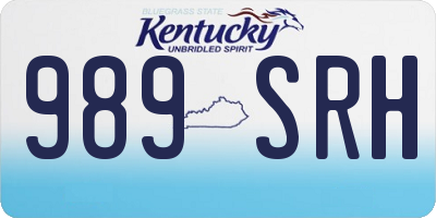 KY license plate 989SRH