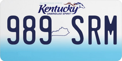 KY license plate 989SRM