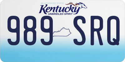 KY license plate 989SRQ