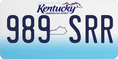 KY license plate 989SRR