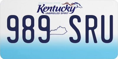 KY license plate 989SRU