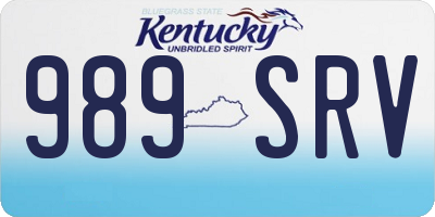KY license plate 989SRV
