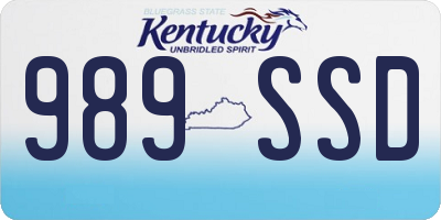 KY license plate 989SSD