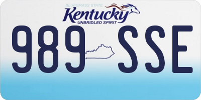 KY license plate 989SSE