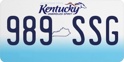 KY license plate 989SSG