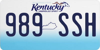 KY license plate 989SSH