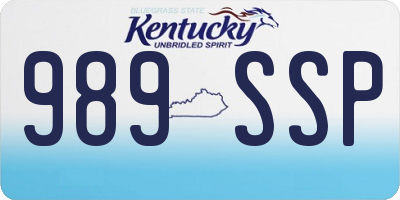 KY license plate 989SSP
