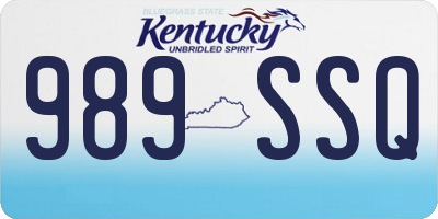 KY license plate 989SSQ
