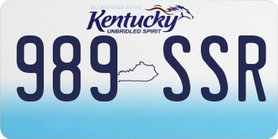 KY license plate 989SSR