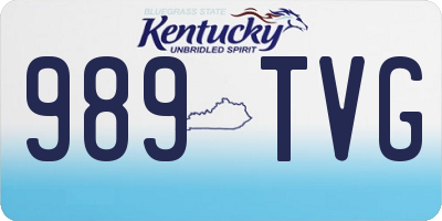 KY license plate 989TVG